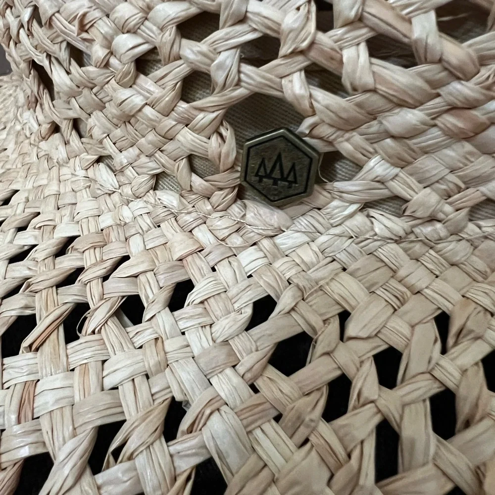 SOFIA STRAW BUCKET HAT by Hemlock in Natural size Medium NWT - Picture 9 of 9